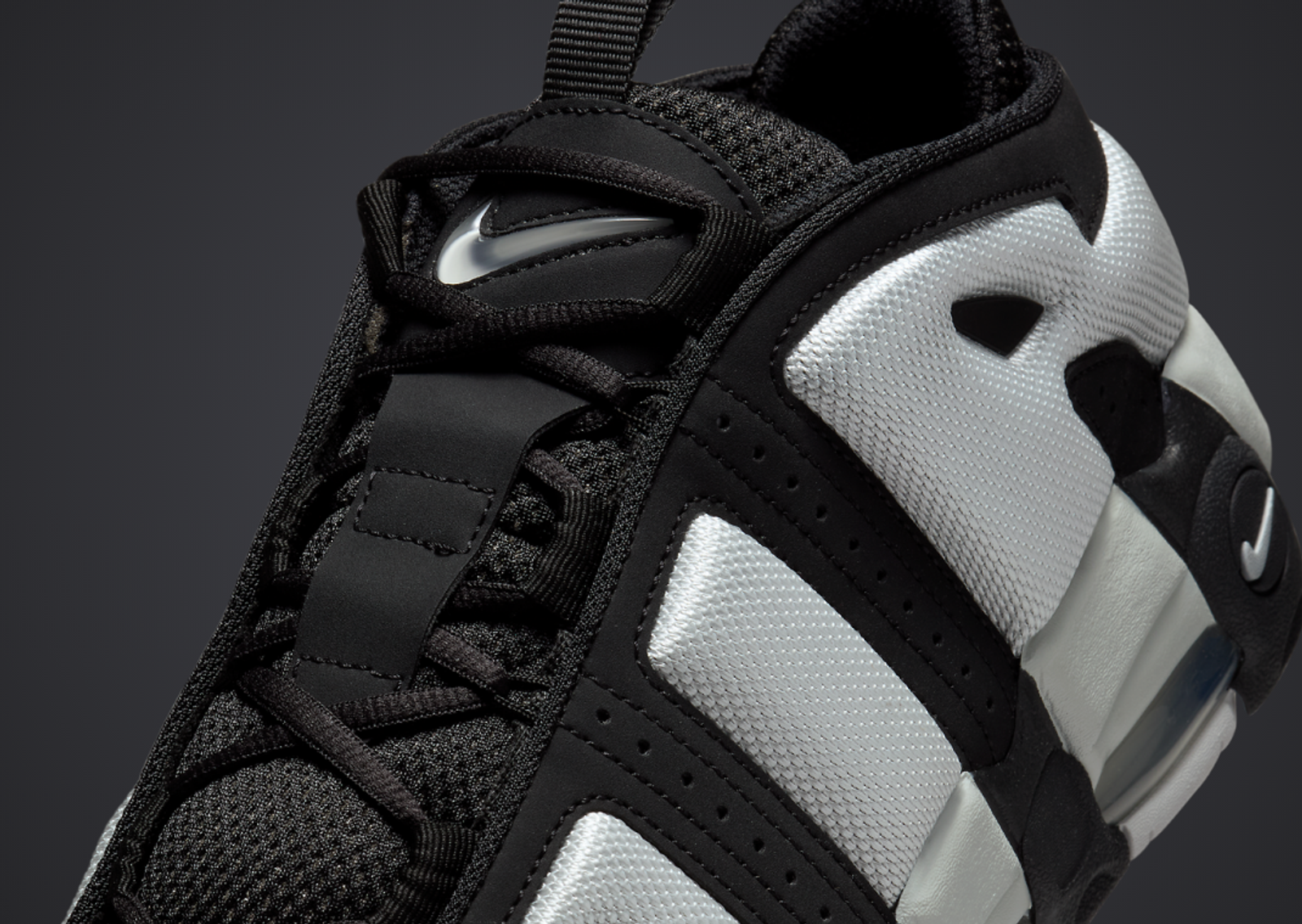 Nike Air More Uptempo Low Black Photon Dust Detail