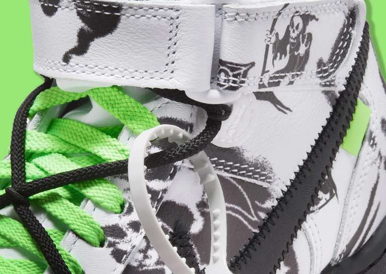 Off-White x Nike Air Force 1 Mid Grim Reaper Strap detail