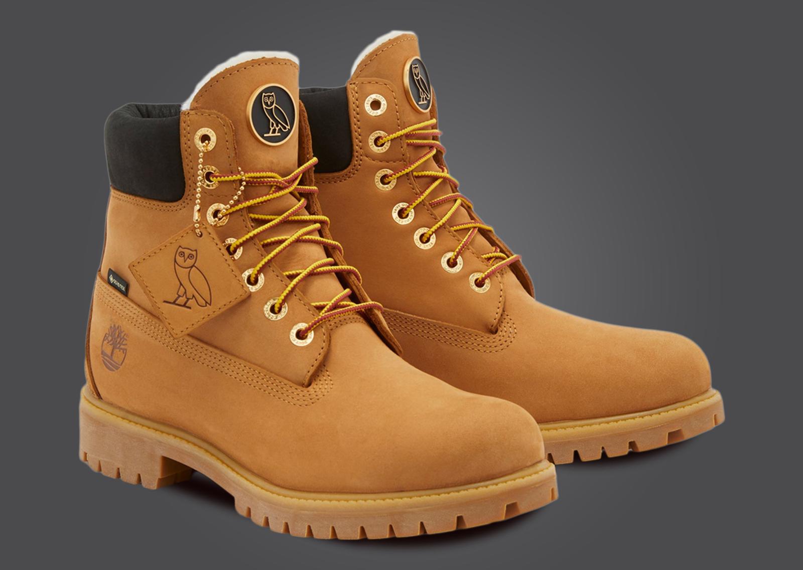 OVO x Timberland 6-Inch Premium Boot Wheat Angle