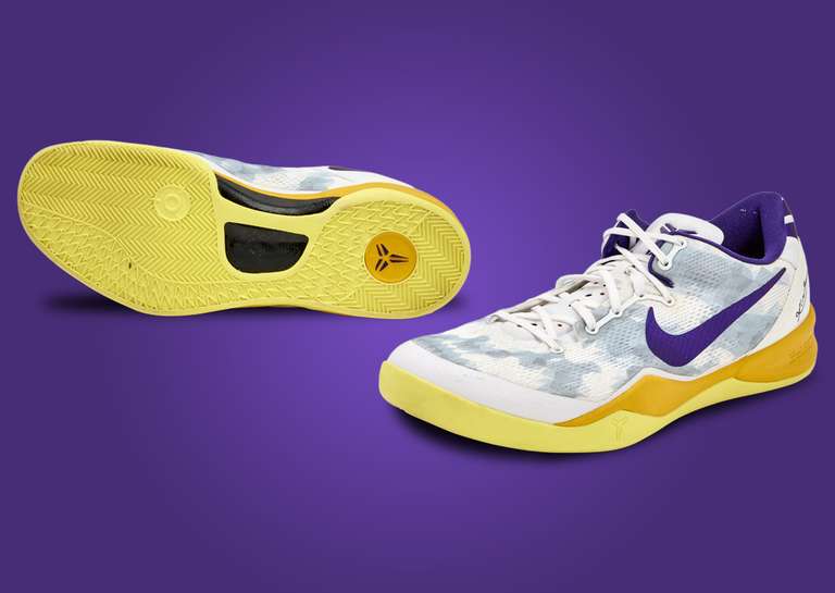 Nike Kobe 8 Lakers Home PE Game Worn Outsole and Angle