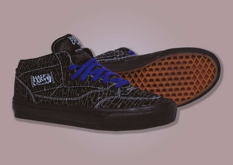 Fucking Awesome x Vans Half Cab Black Crackle Lateral & Outsole