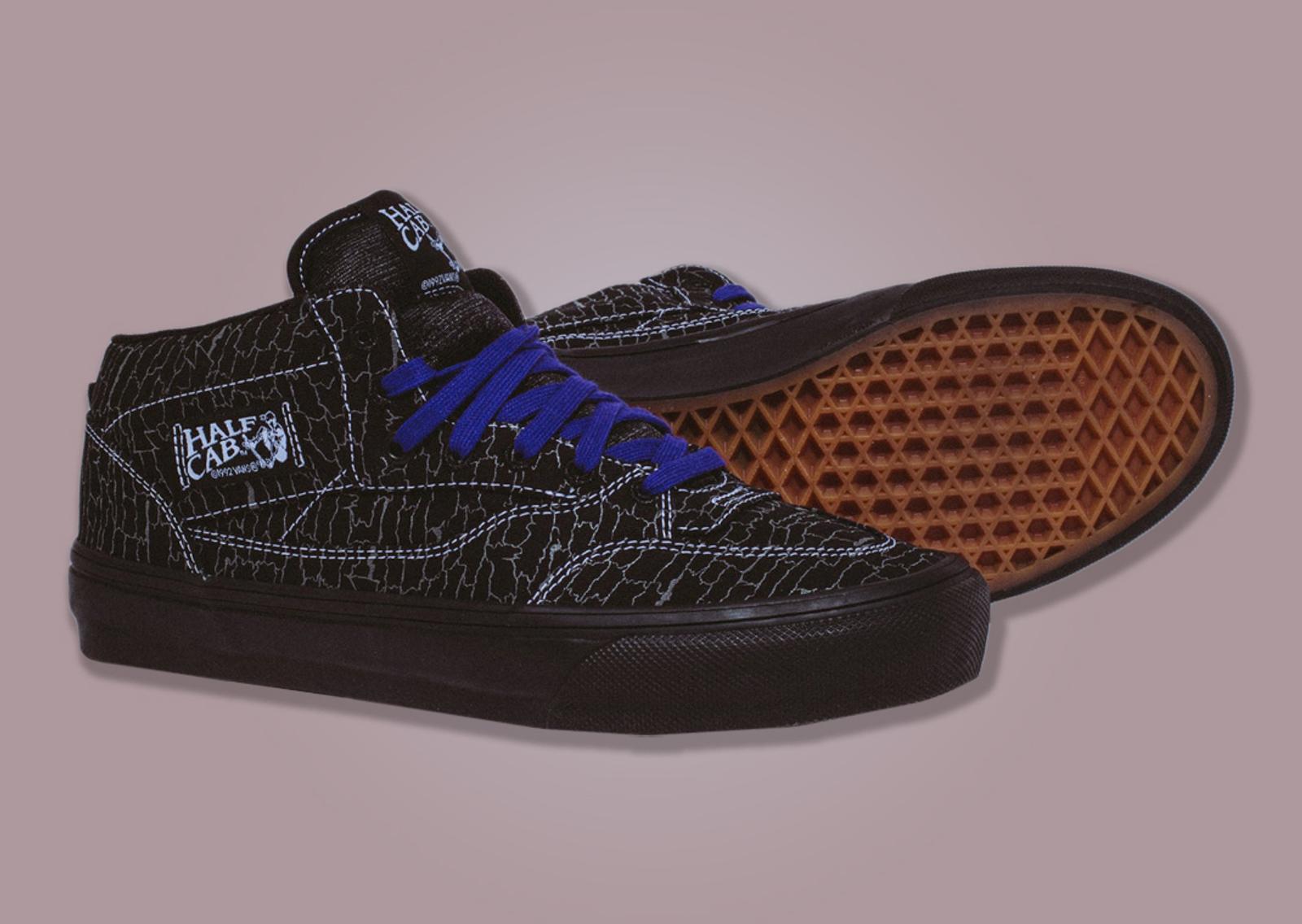 Fucking Awesome x Vans Half Cab Black Crackle Lateral & Outsole