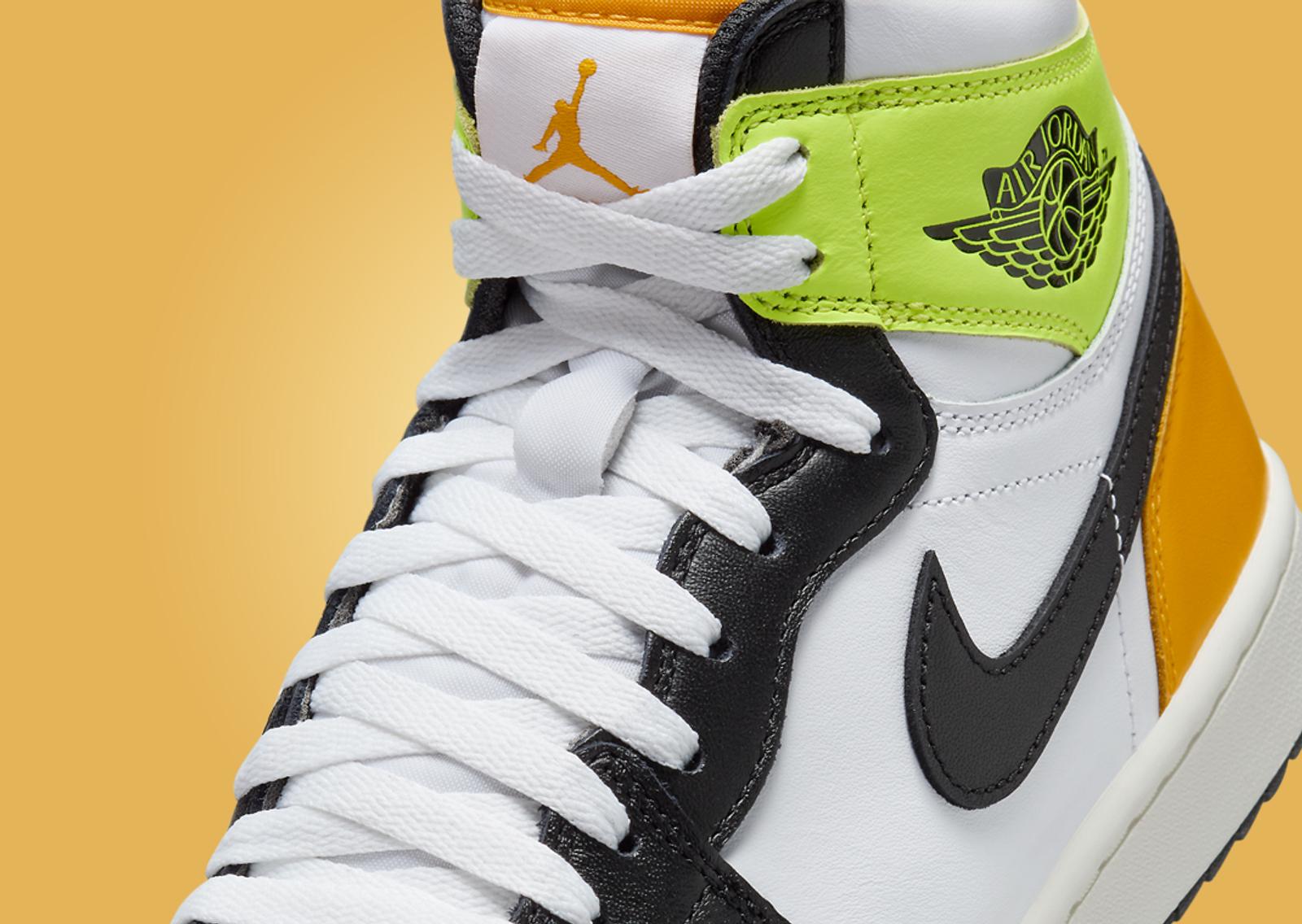 Air Jordan 1 High Golf Volt Gold Detail