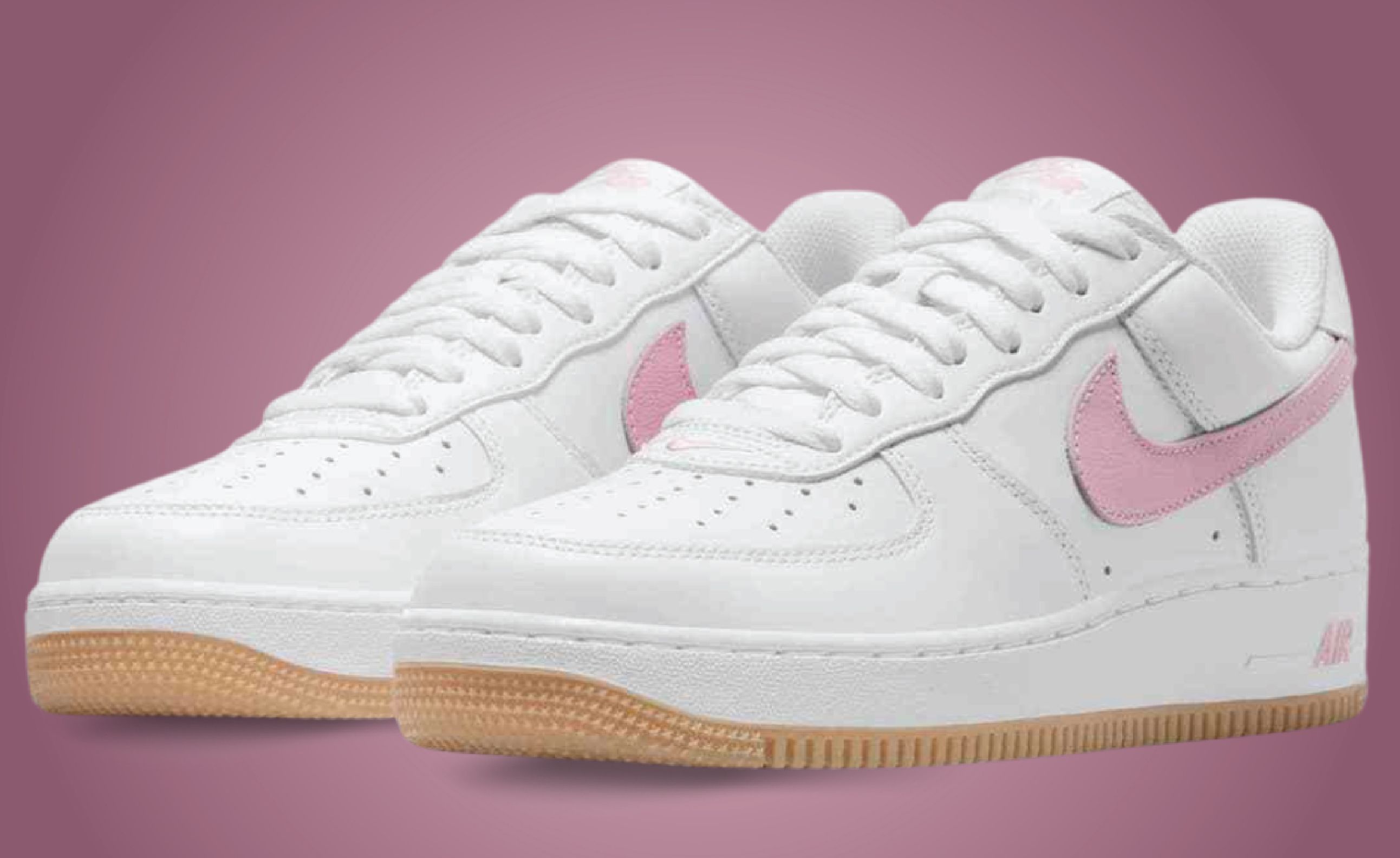 NikeAirForce1AnniversaryEditionホワイト/ピンク Nike Air Force 1 Low Anniversary Edition White Pink Gum