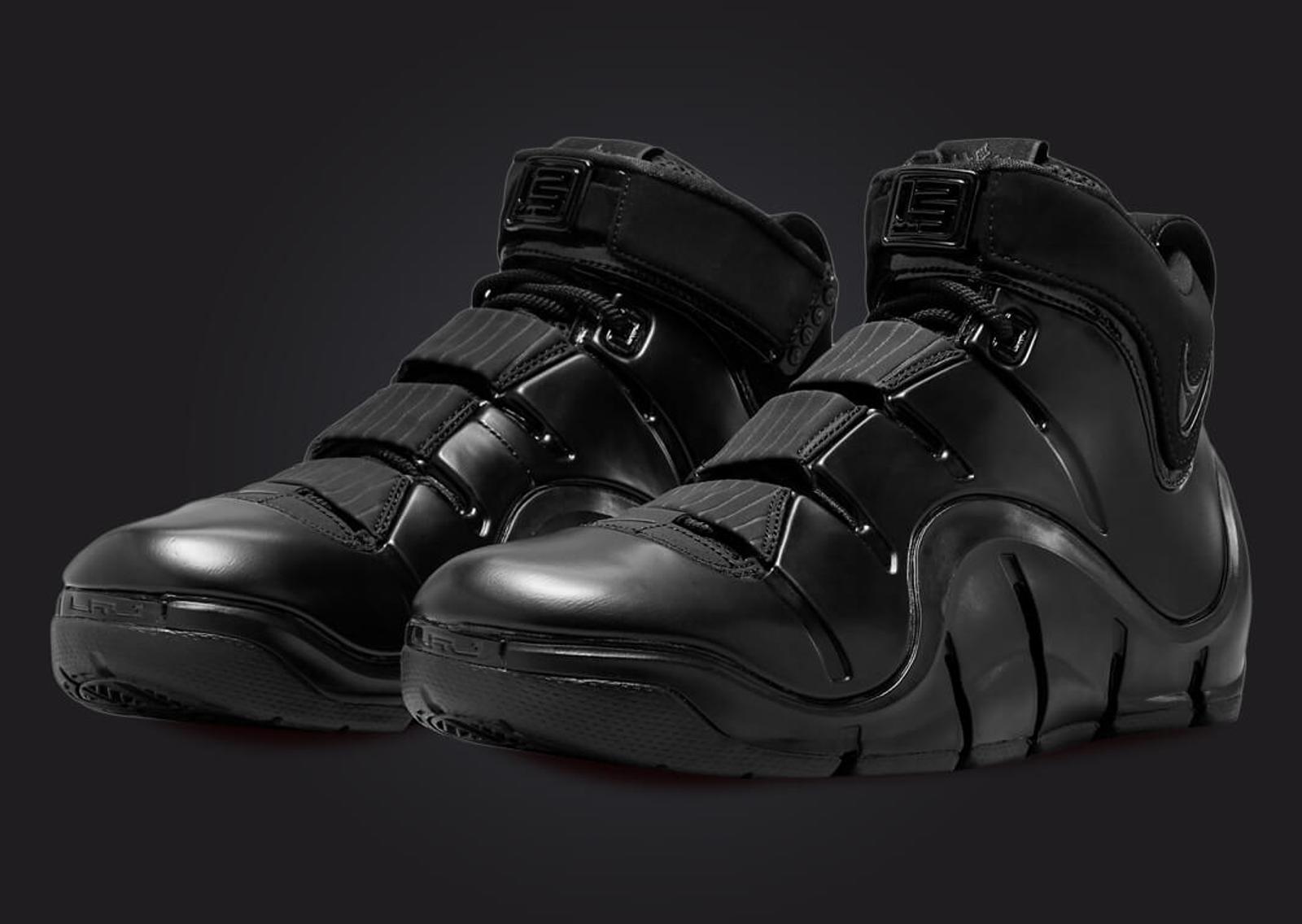 Nike Zoom LeBron 4 Black Anthracite Angle