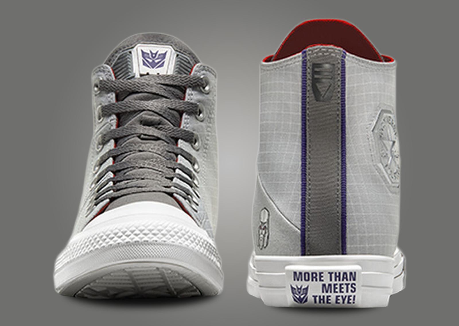 Transformers x Converse Chuck Taylor All-Star Hi Decepticons Front & Back