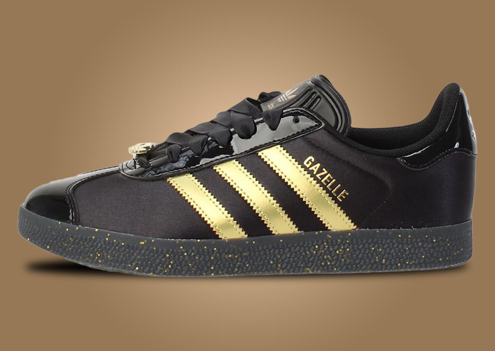 Shiekh x adidas Gazelle Black Gold (W) Lateral