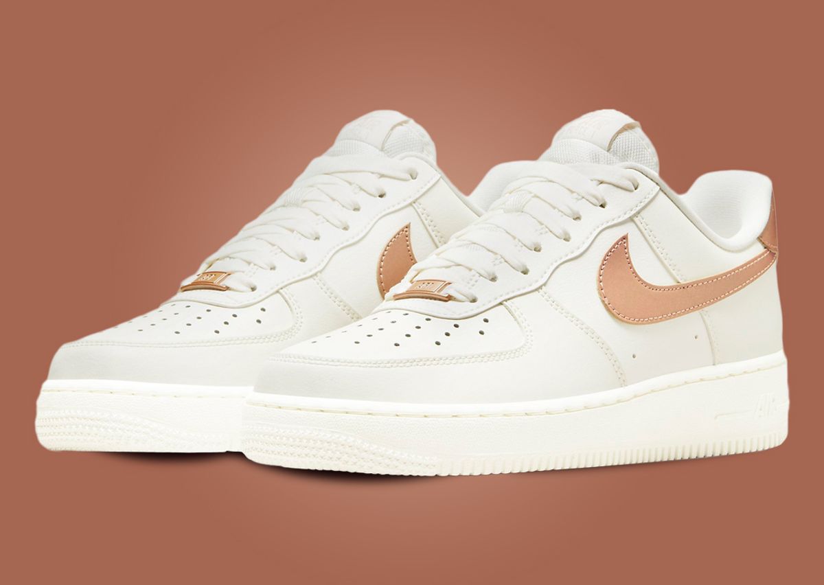 Nike air force 1 trainers phantom metallic red bronze white Clearance