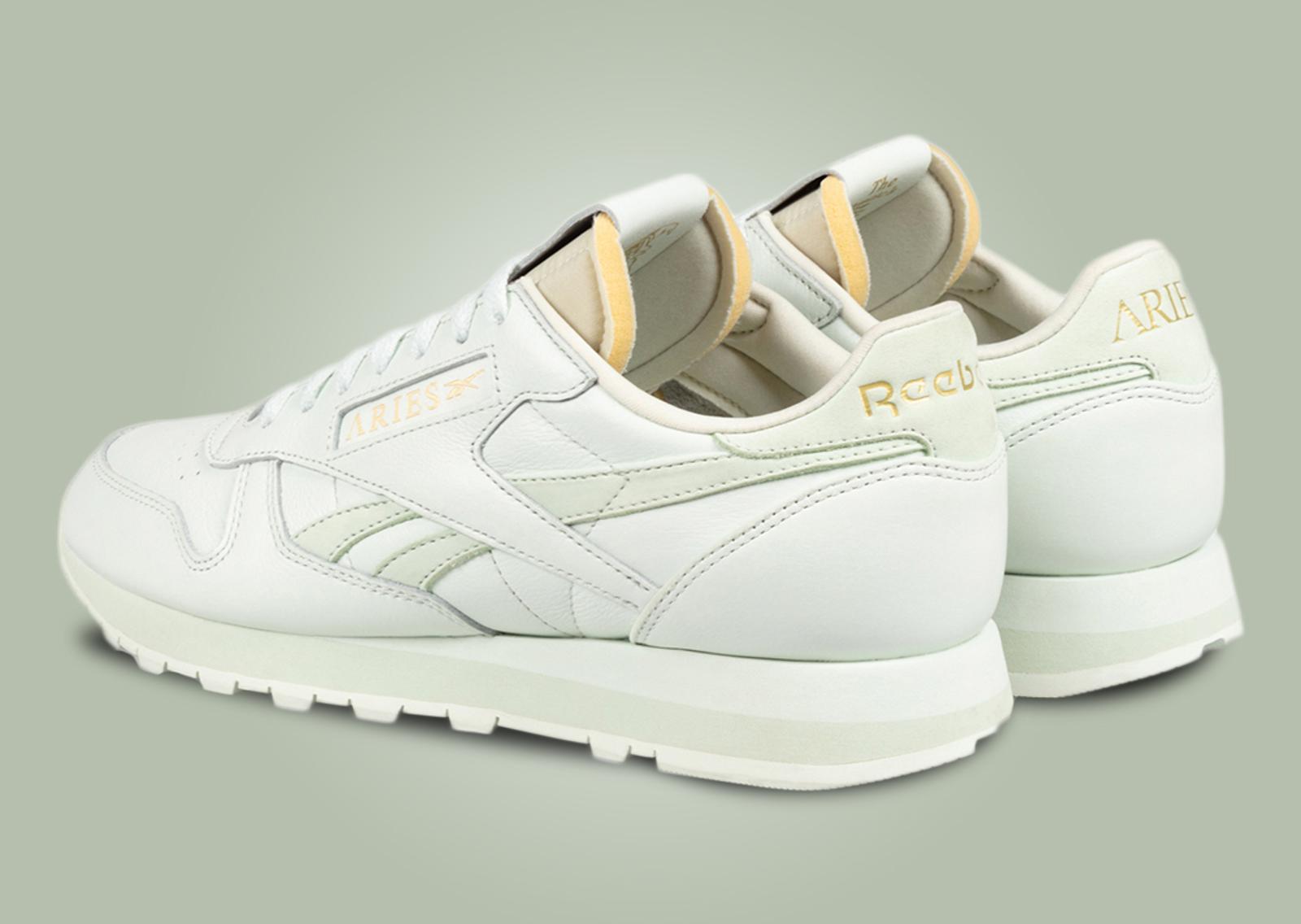 Aries x Reebok Classic Leather Mystic's Shoe Heel Angle