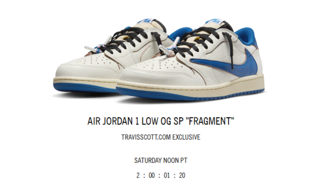 Travis Scott fragment design Air Jordan 1 Low OG