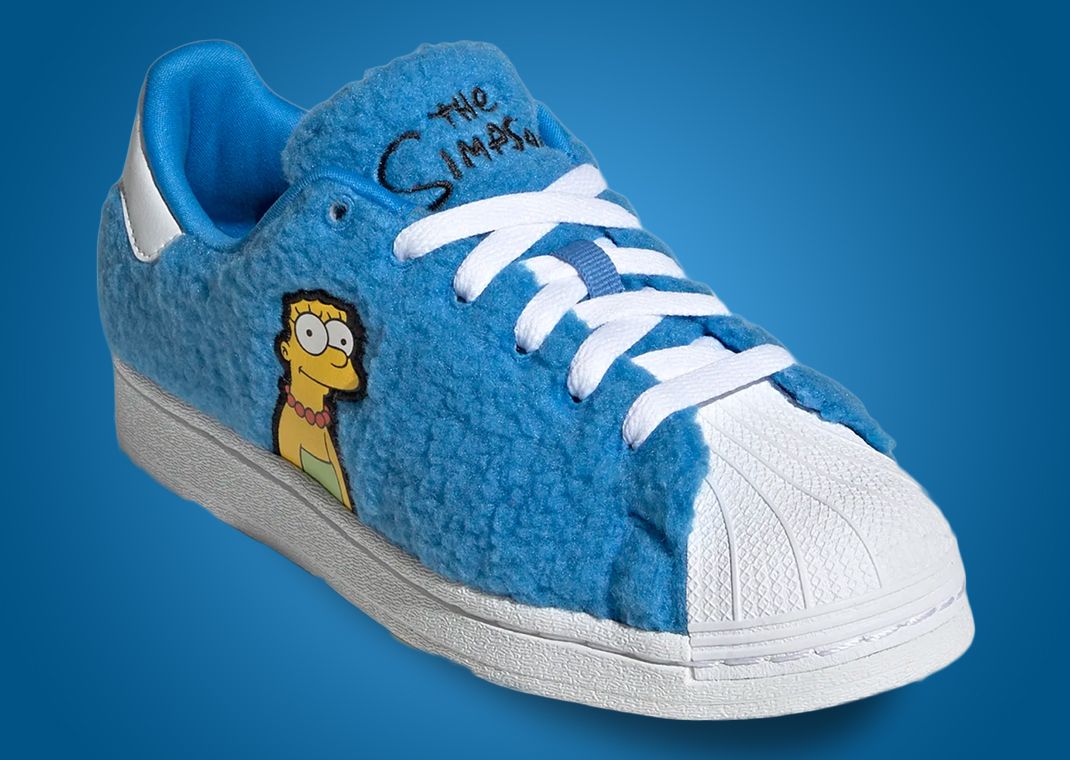 Marge s Big Blue Hair Takes Over The Simpsons x adidas Superstar