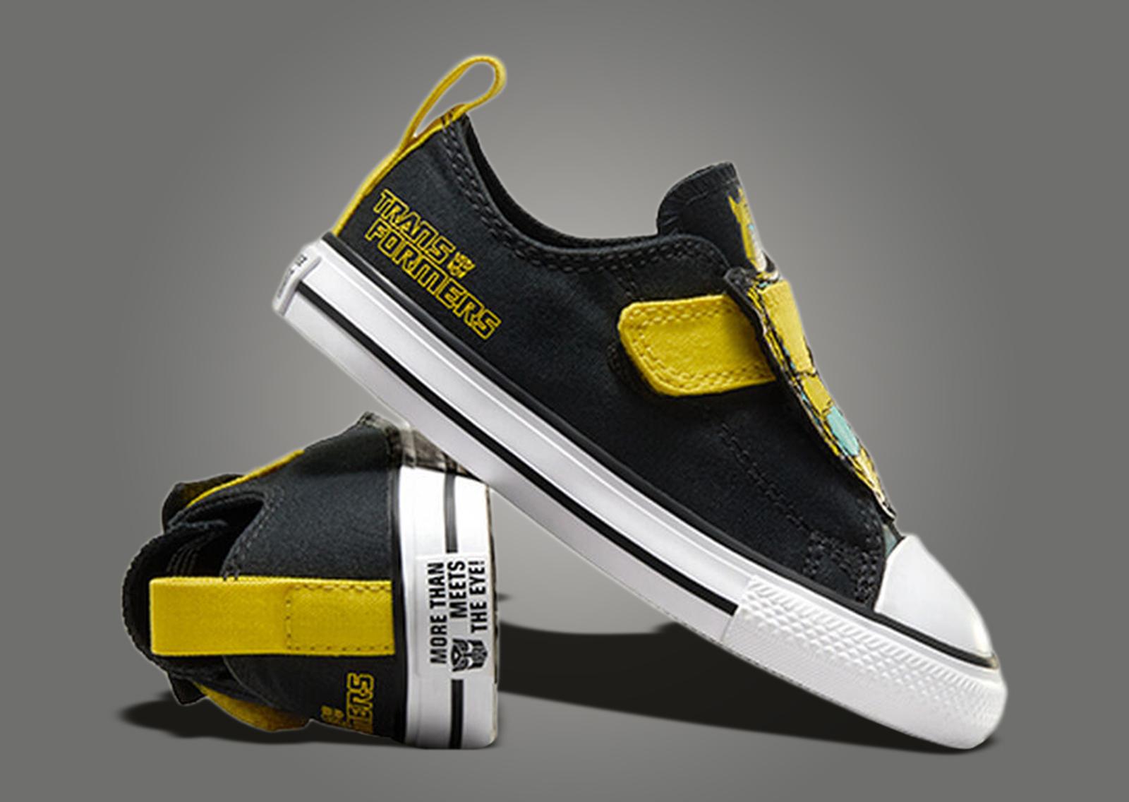 Transformers x Converse Chuck Taylor All-Star EasyOn Ox Bumblebee (TD) Lateral & Heel