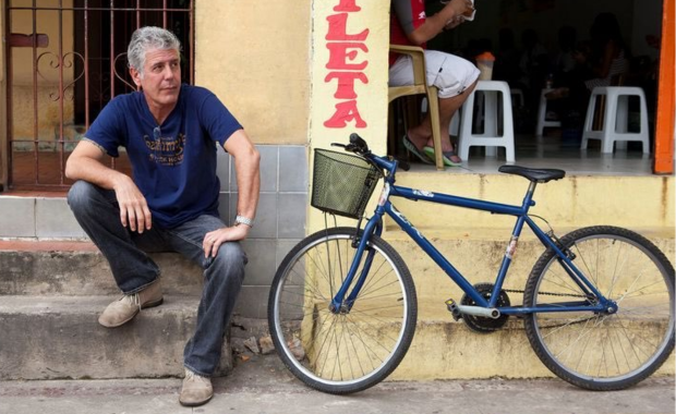 Anthony Bourdain wearing the Clarks Desert Boot