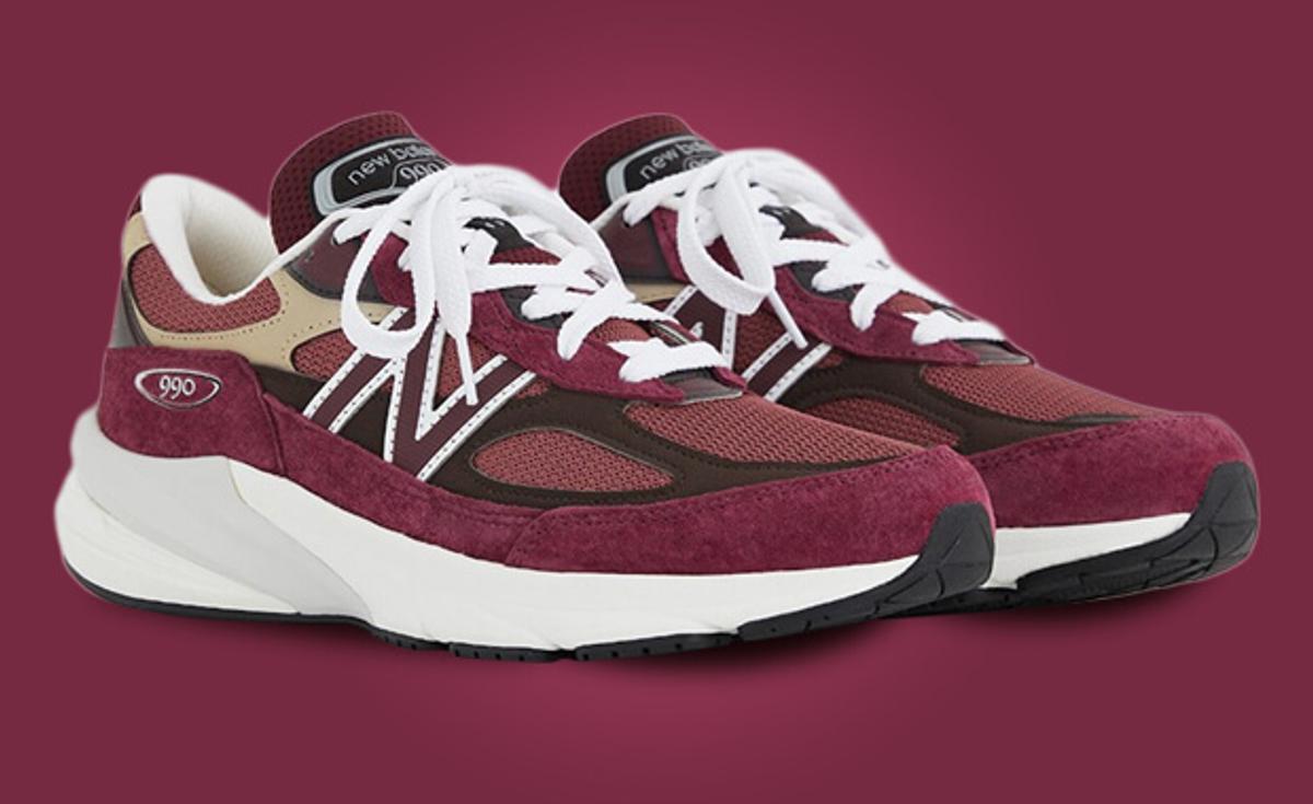 The New Balance 990v6 Made in USA Burgundy Releases October 2023