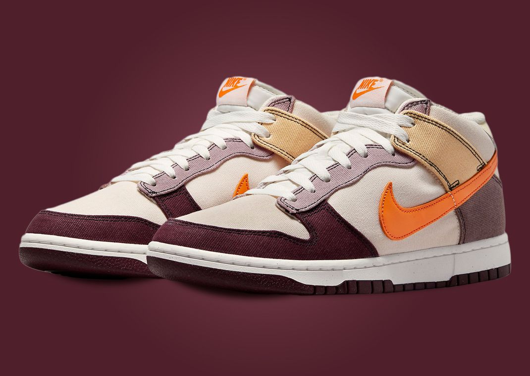 The Nike Dunk Mid Plum Eclipse Vivid Orange Releases April 4th