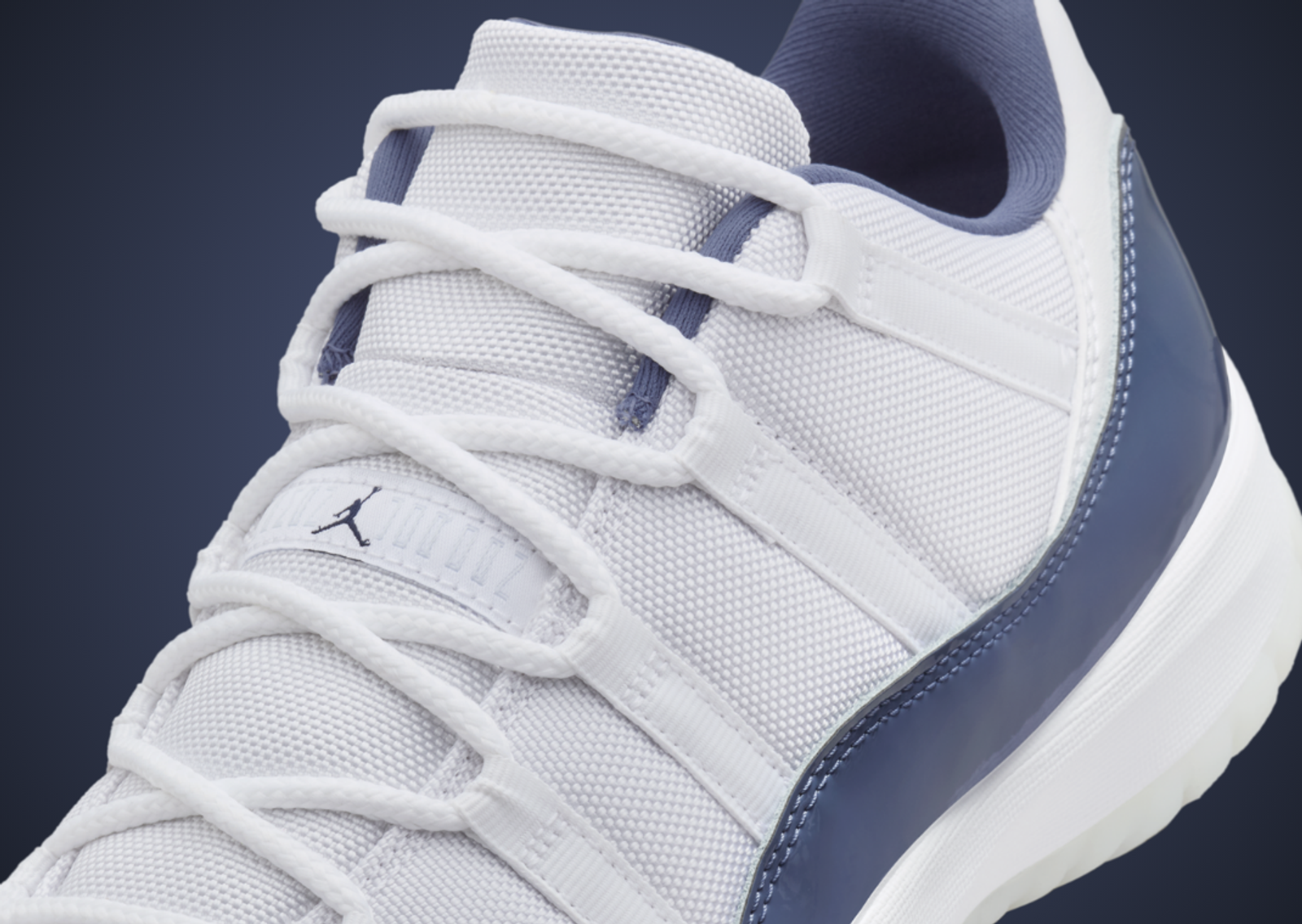 Air Jordan 11 Retro Low Diffused Blue Midfoot Detail