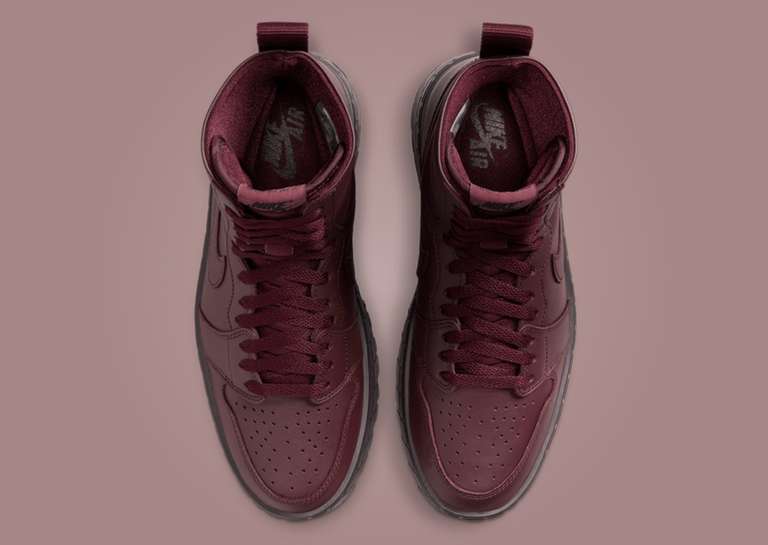 Air Jordan 1 Brooklyn Boot Burgundy Crush (W) Top