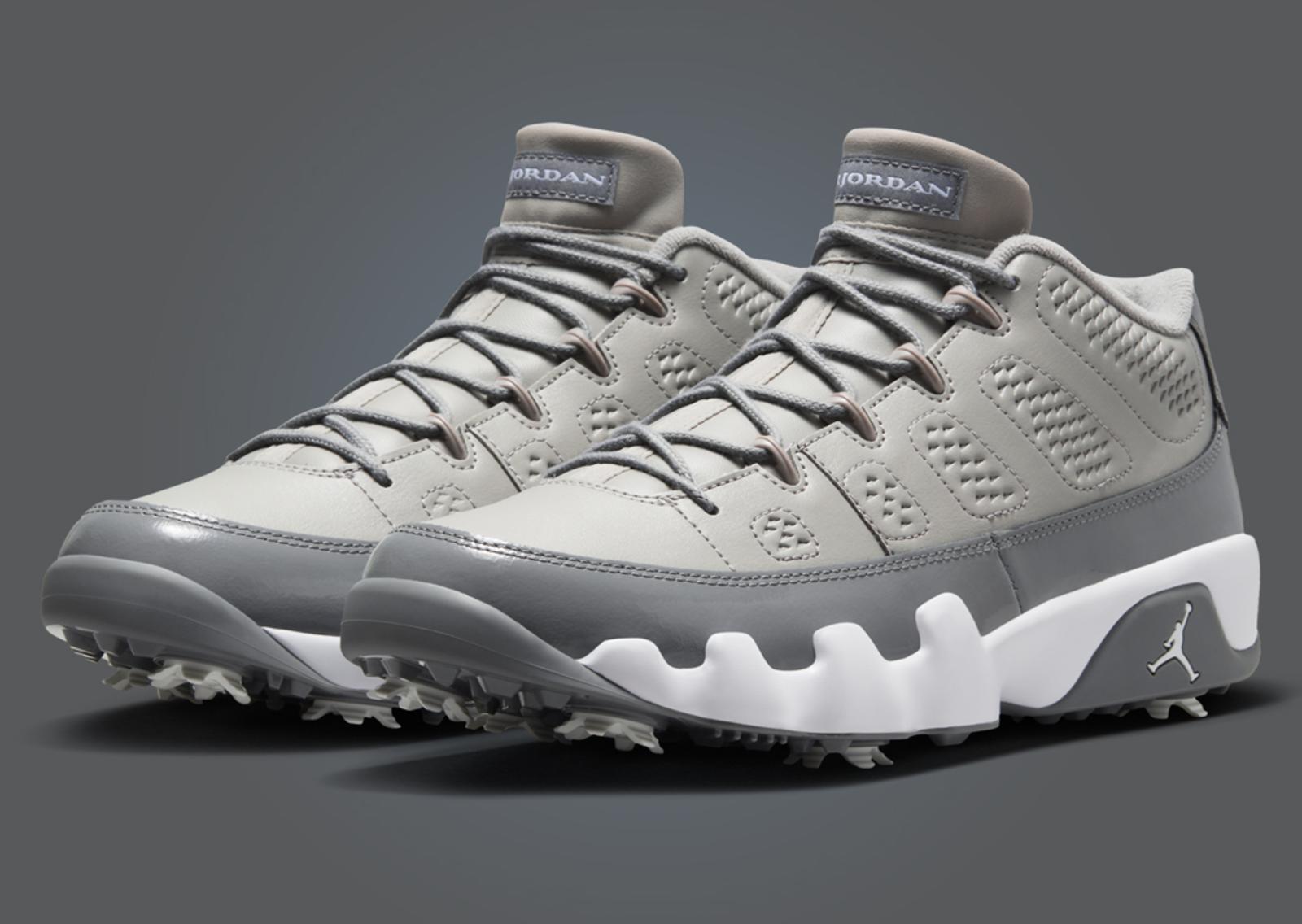 Air Jordan 9 Golf Cool Grey Angle