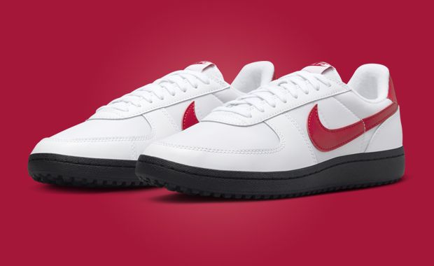 White with hotsell red nike shoes