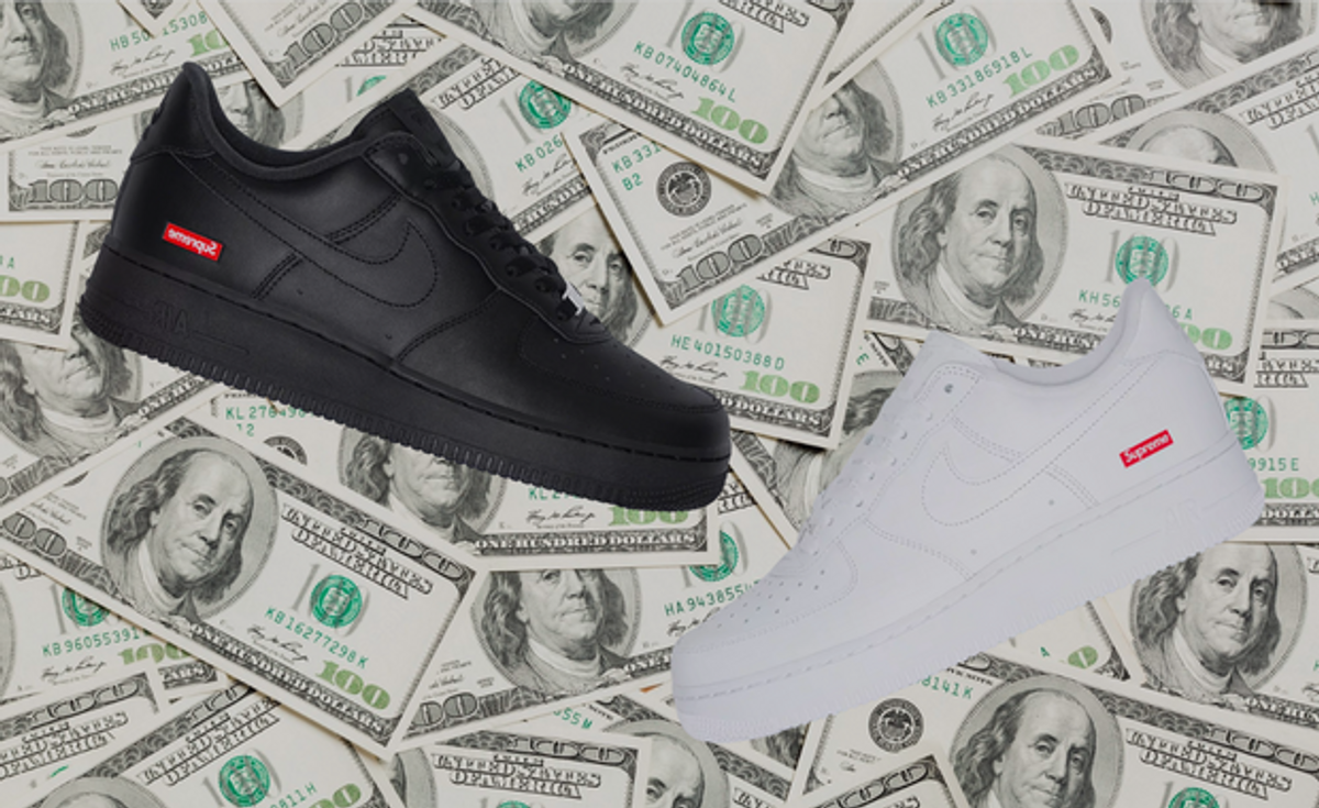 Supreme x Nike Air Force 1 Prices Continue To Increase