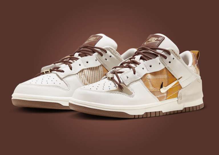 Nike Dunk Low Disrupt 2 Brown Plaid (W) Angle