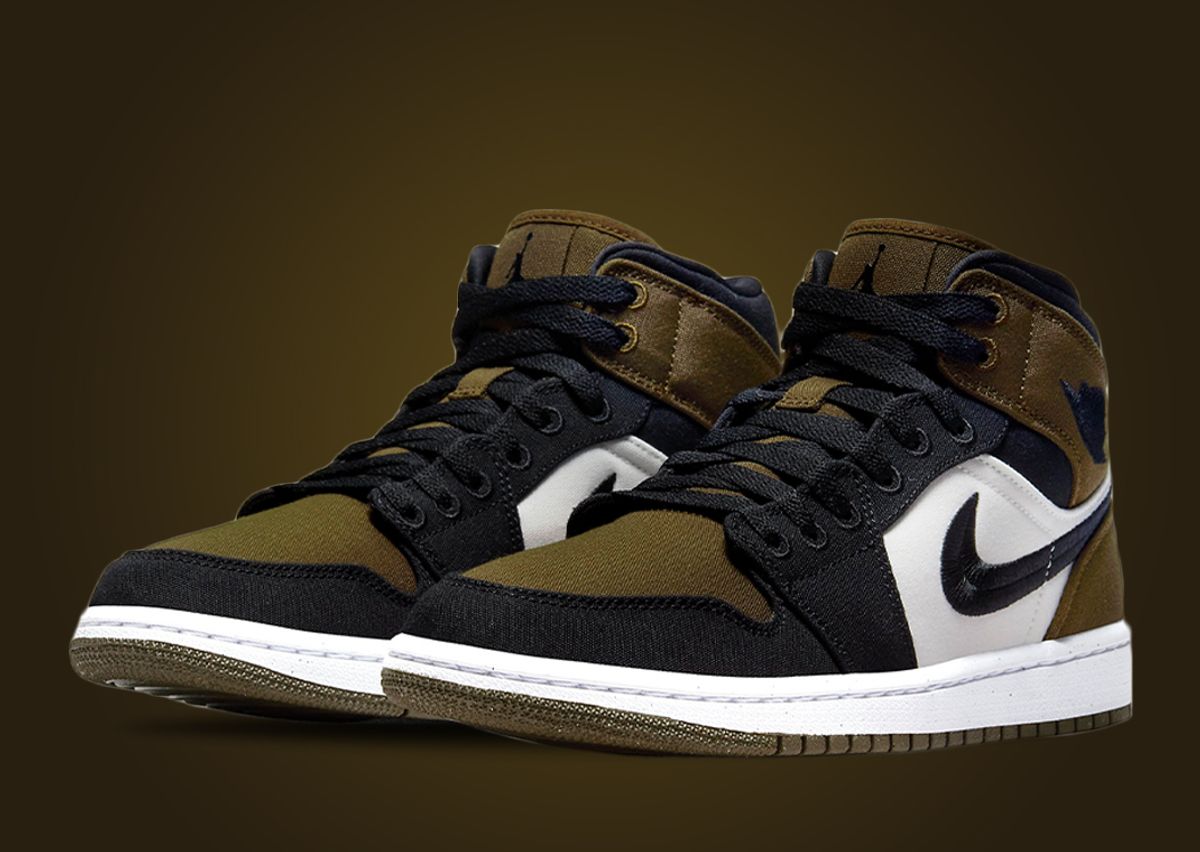 Nike air jordan 1 mid olive Clearance