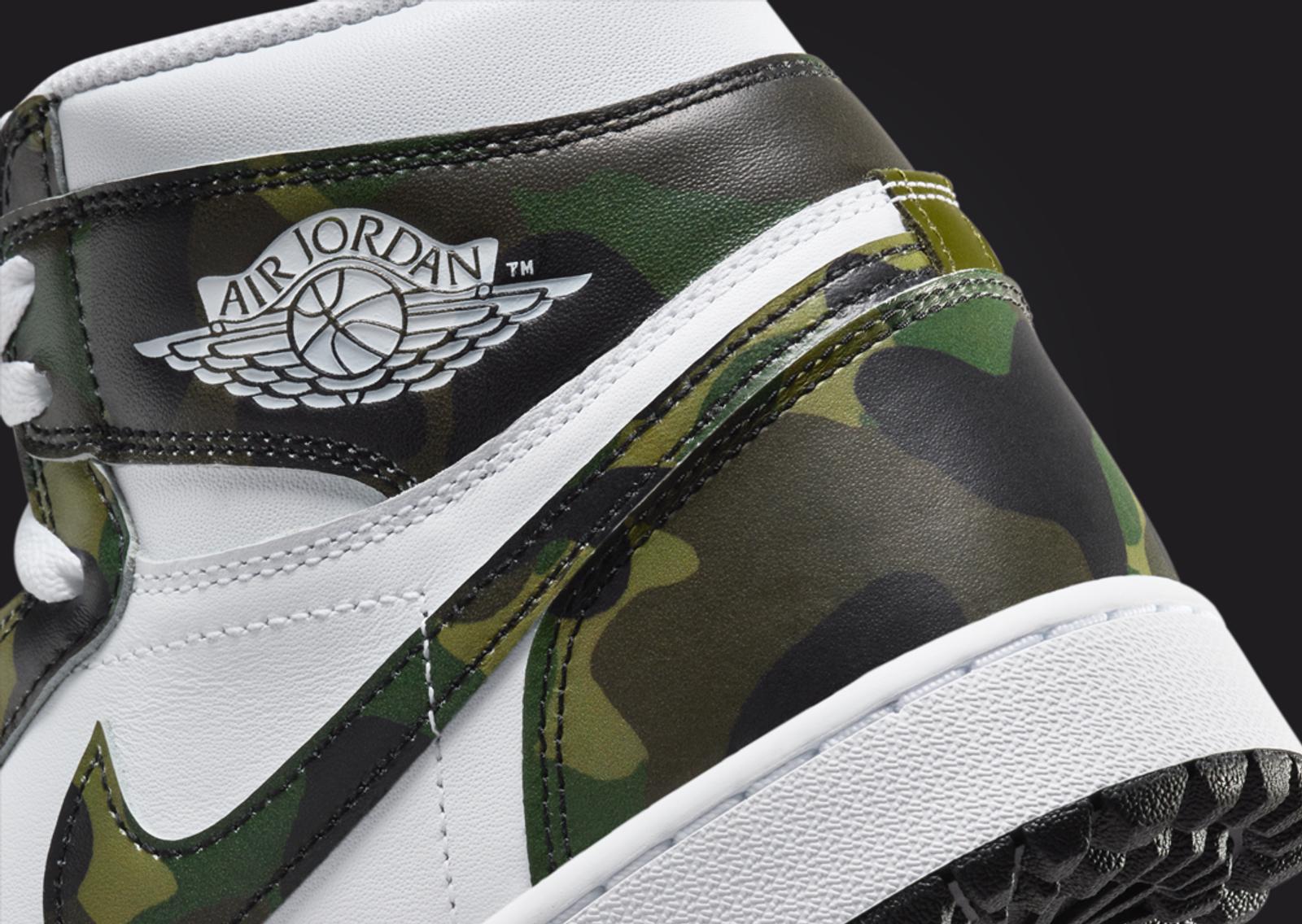 Air Jordan 1 High Golf Camo Heel Detail