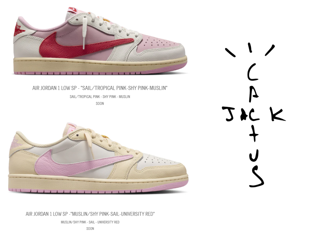 The Travis Scott Raffle for his Pink Air Jordan 1 Low Pack Goes