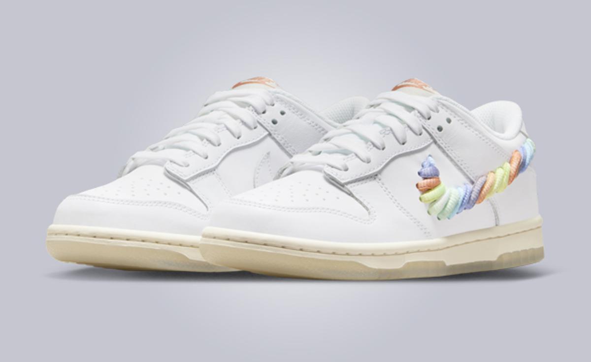 The Nike Dunk Low Joins The Rainbow Lace Swoosh Collection