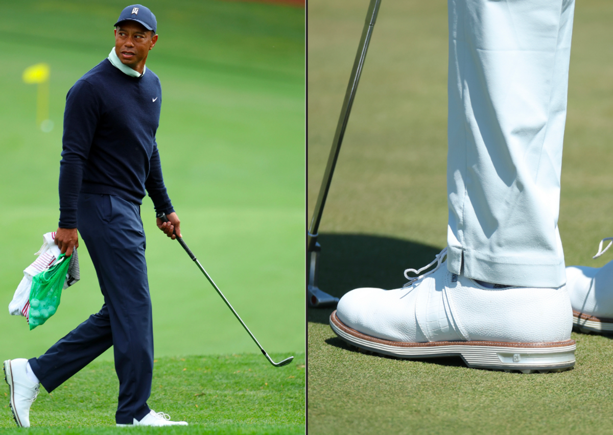 Tiger Woods Wearing FootJoy Shoes On The Golf Course