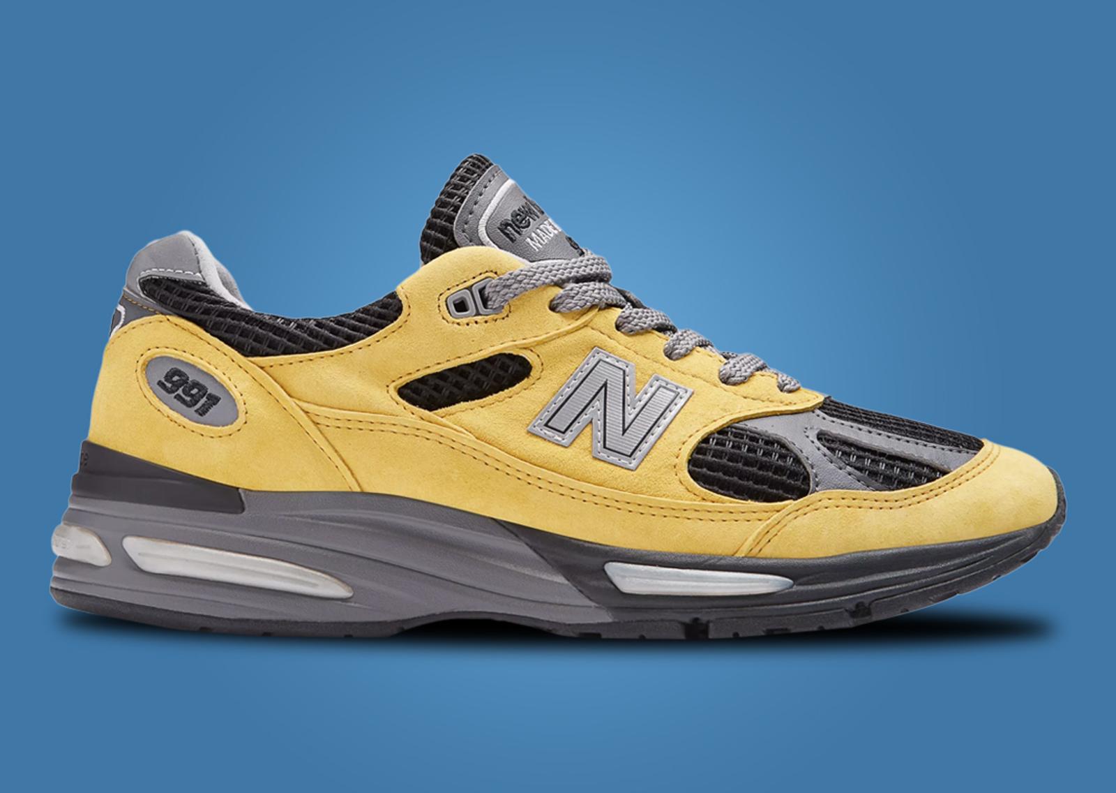 New Balance 991v2 Made in UK Yellow (Asia Pacific Exclusive) Lateral