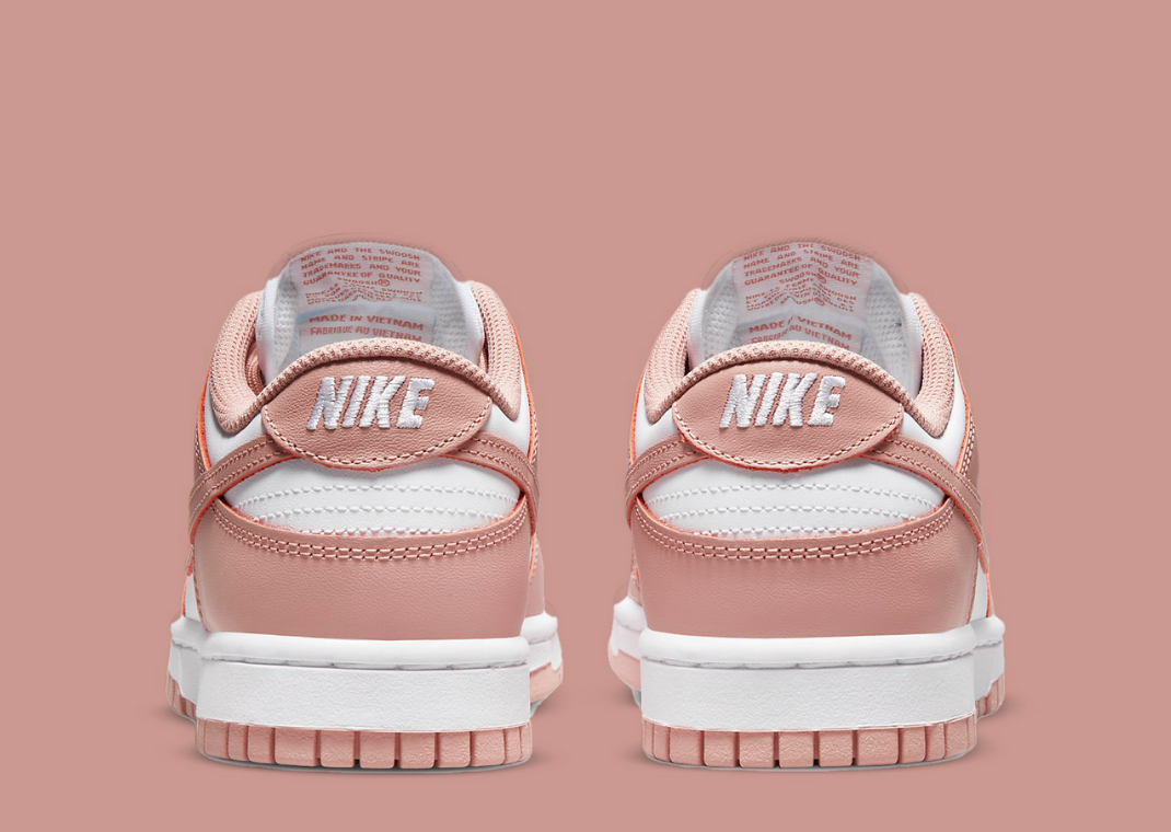 国内配送 NIKE WMNS DUNK LOW WHITE /ROSE WHISPER Nike Women's Dunk Low Shoes - White / Rose Whisper — Just