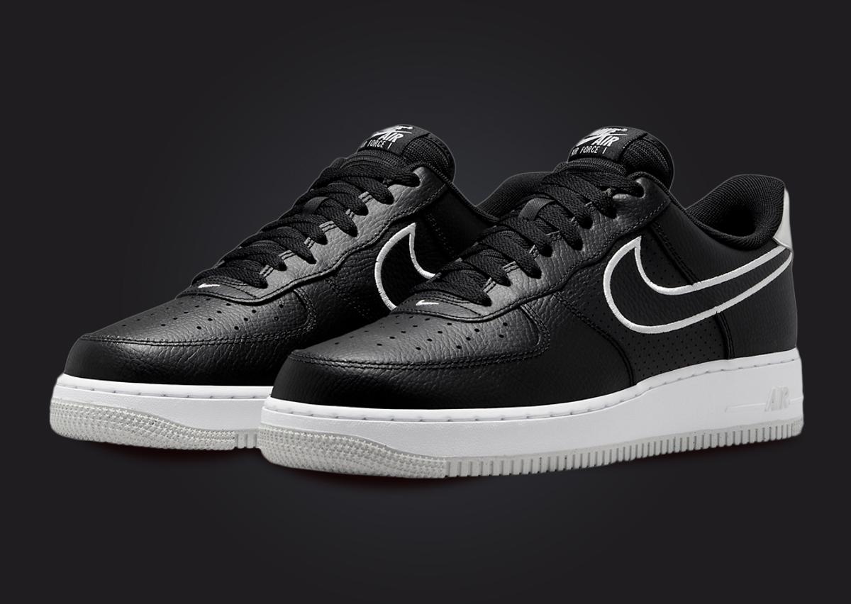Nike Air Force 1 '07 Low Embroidered Swoosh Black White