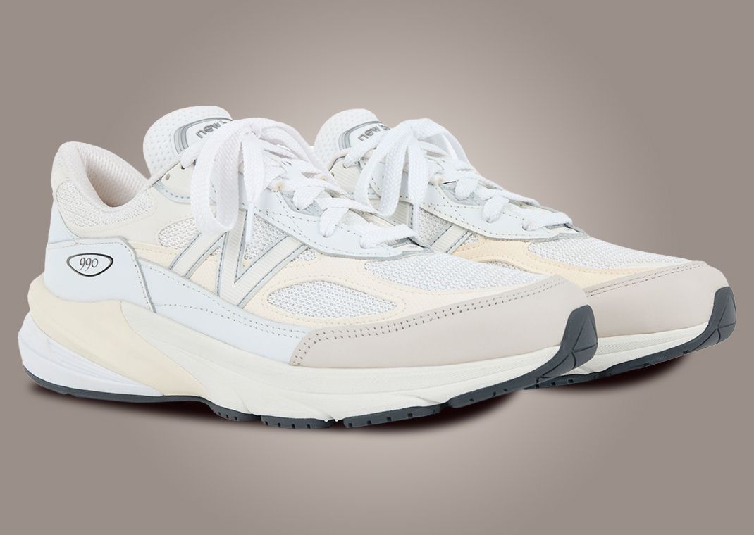 The New Balance 990v6 Made in USA White Sea Salt Releases April 2025