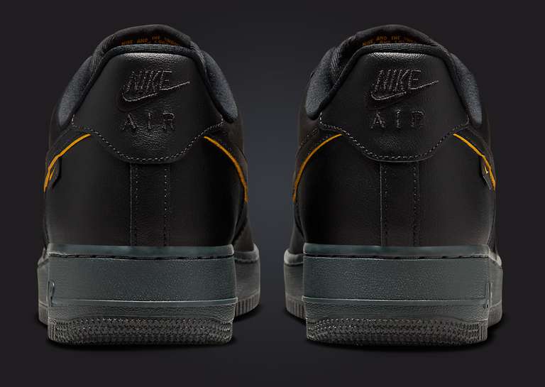 Nike Air Force 1 Low Black Yellow Ochre Back