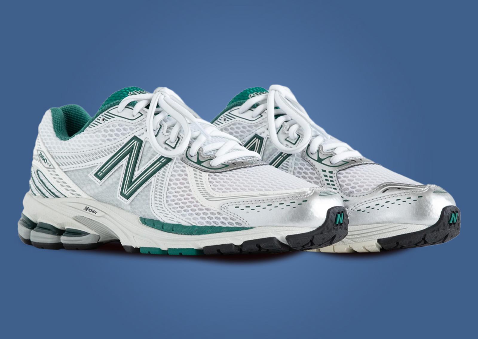 Aime Leon Dore x New Balance 860v2 White Green Angle