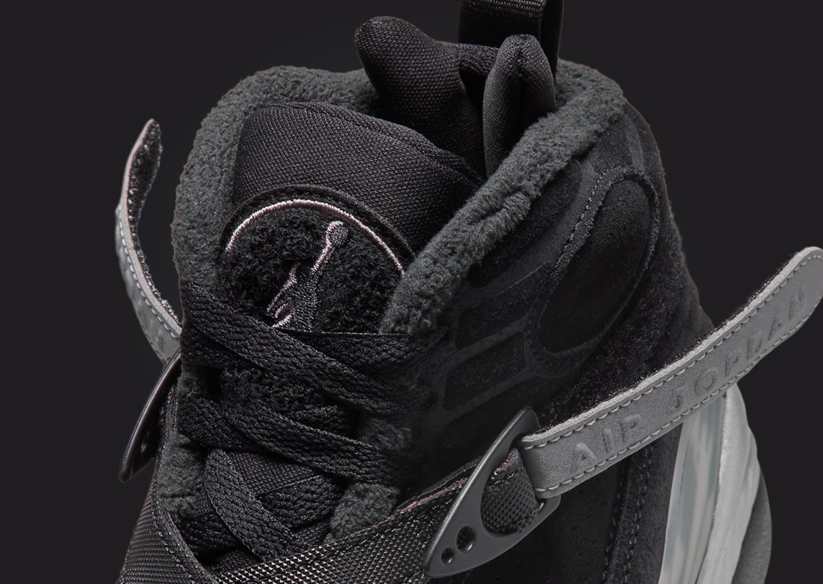 Air Jordan 8 Retro Winterized Gunsmoke Strap Detail