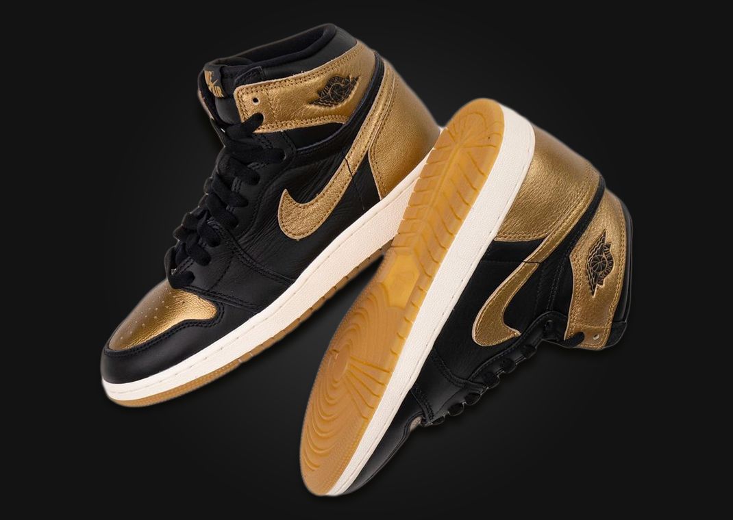 【断捨離】Nike Air Jordan 1 Retro ブラック/ゴールド 1985 NIKE AIR JORDAN 1 Black*Gold Enamel Black midsole ver
