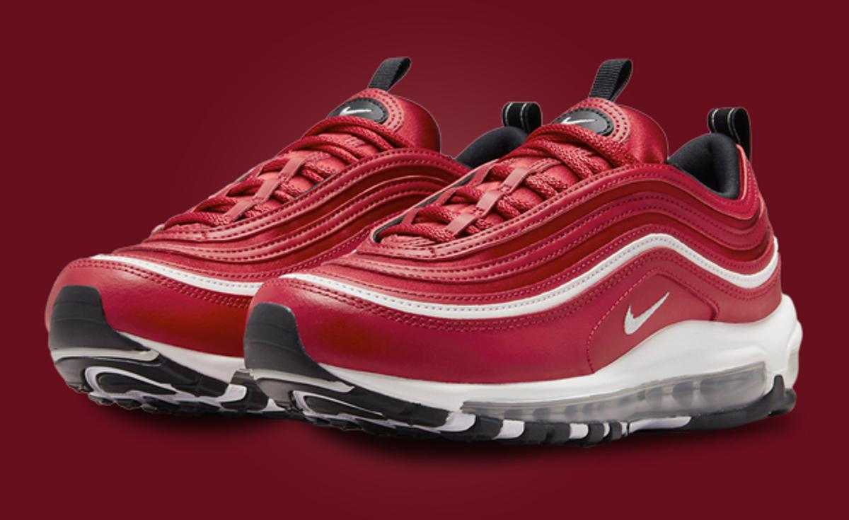 Nike's Air Max 97 SE Slips On A Sultry Red Satin Outfit