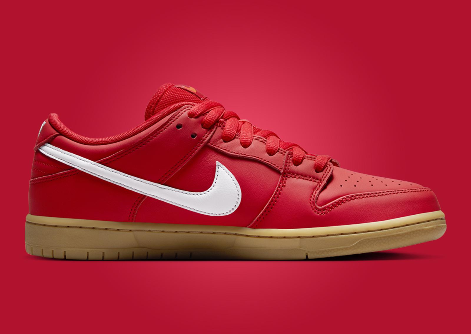 Nike SB Dunk Low University Red Gum Medial