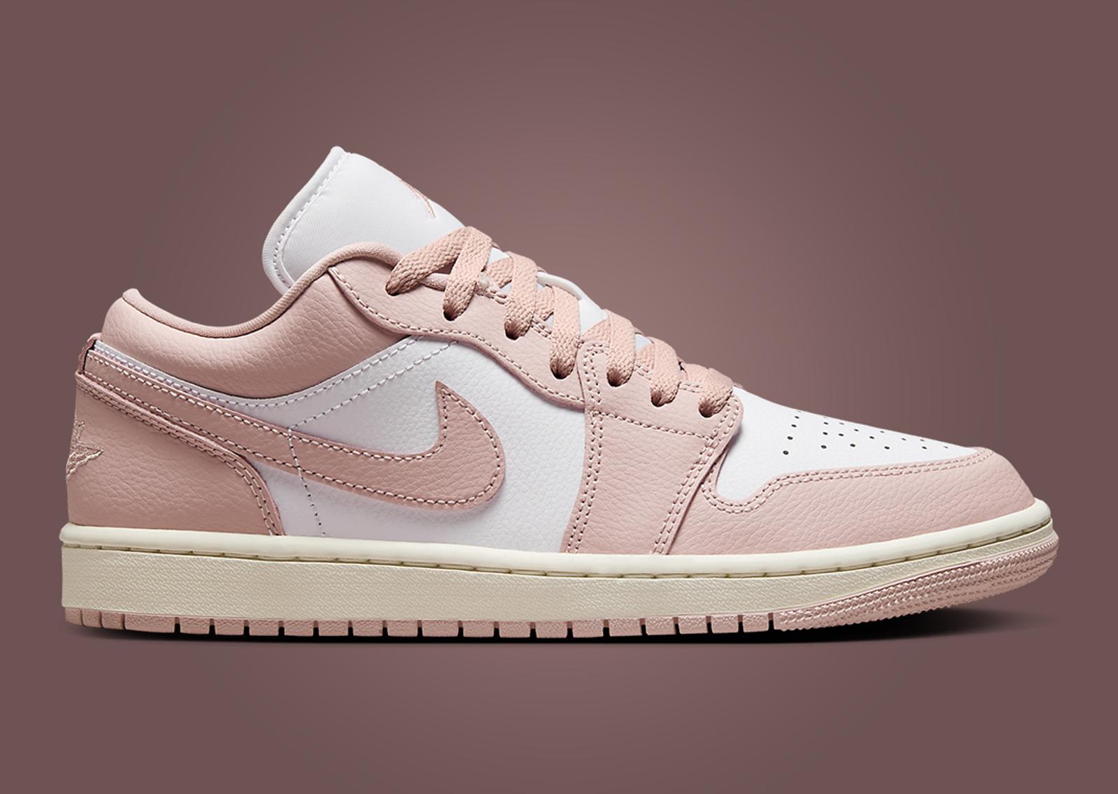 Air Jordan 1 Low White Pink Oxford (W) Lateral Right