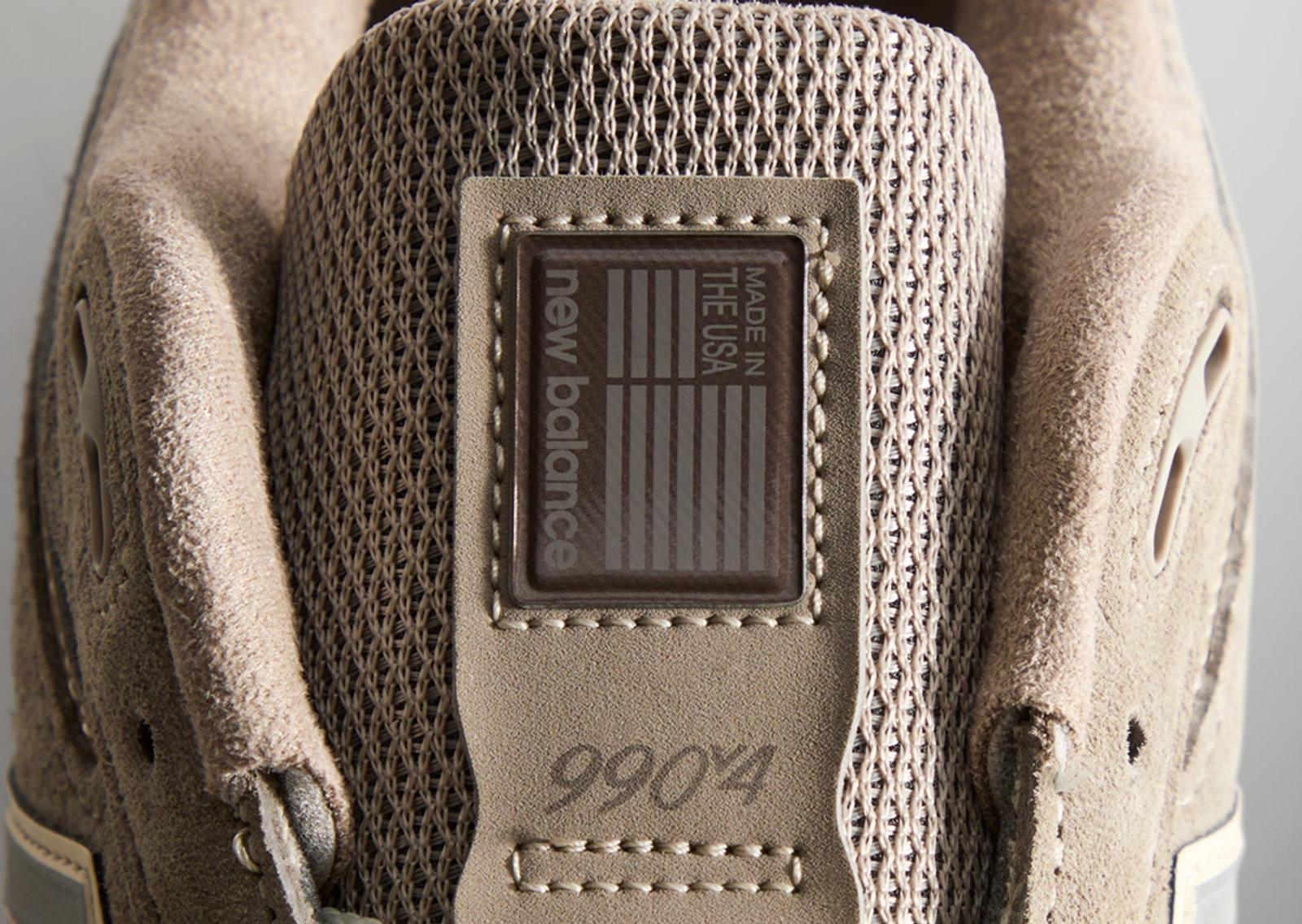 Kith x New Balance 990v4 Made in USA Moonrock Tongue