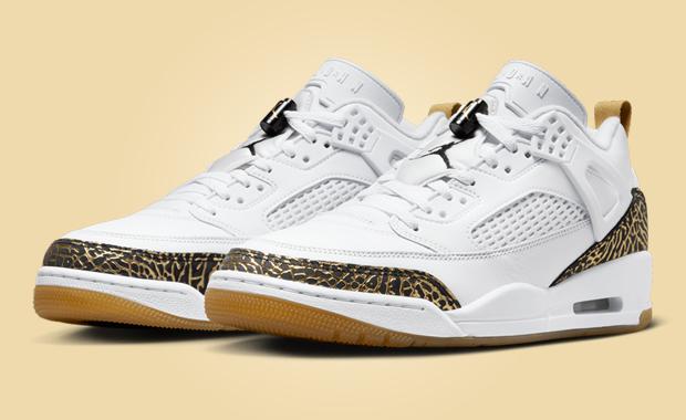 Jordan Spizike Low White Black Metallic Gold