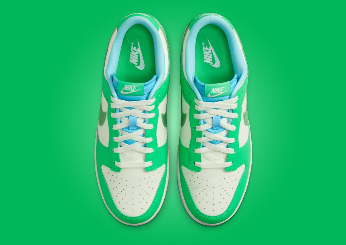 Nike Dunk Low Green Shock Aquarius Blue Top