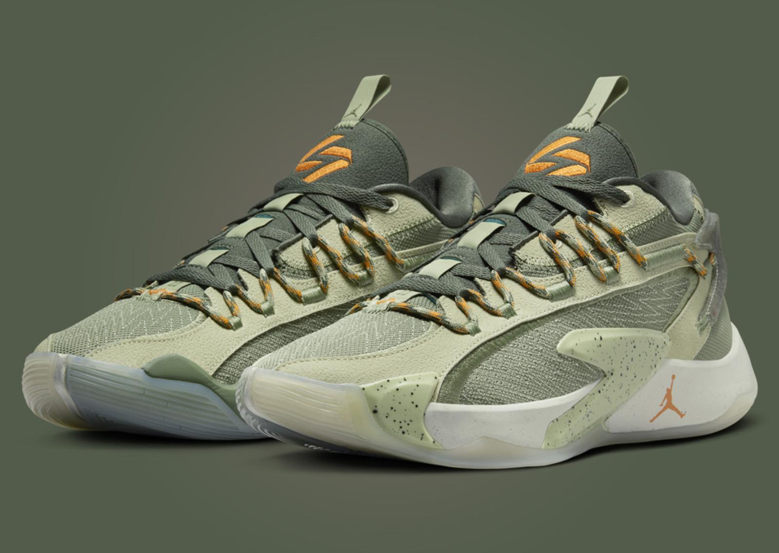 Jordan Luka 2 Olive Aura Angle