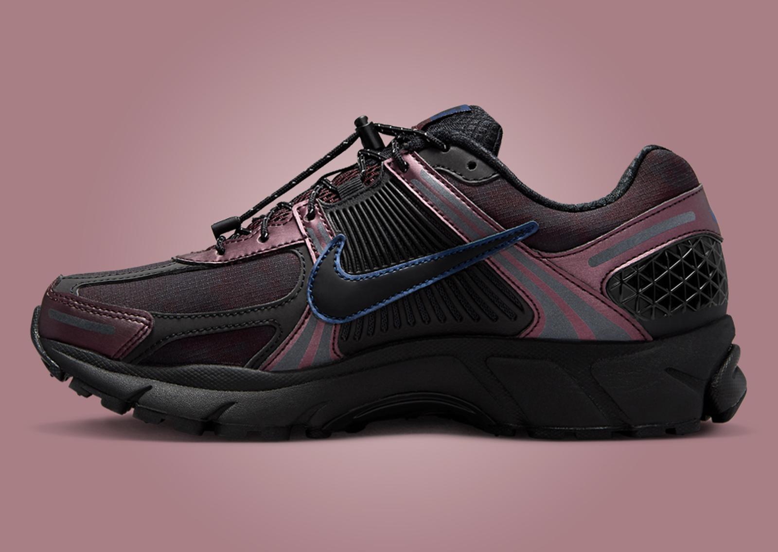 Nike Zoom Vomero 5 Burgundy Crush Midnight Navy (W) Medial