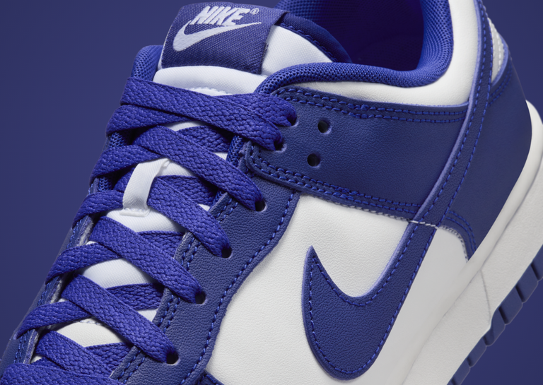 Nike Dunk Low White Concord Midfoot Detail