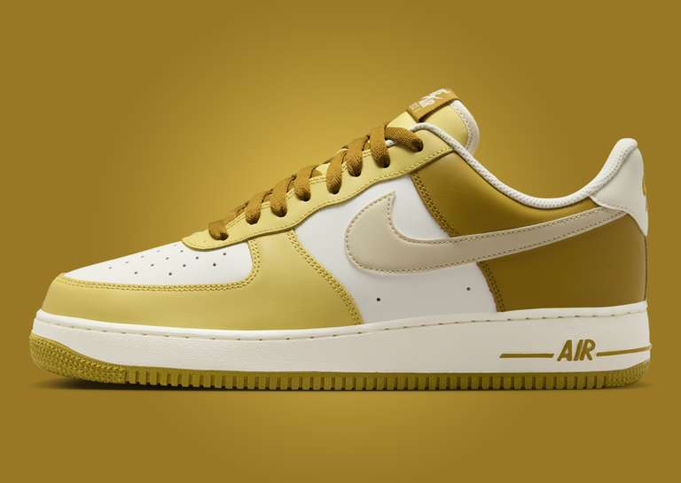 Nike Air Force 1 Low Bronzine Saturn Gold Lateral