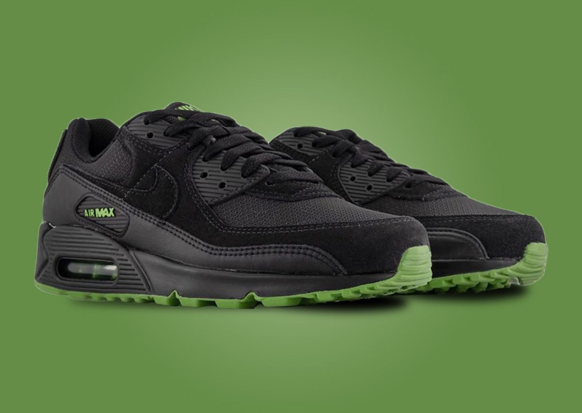 Nike air max 90 black grey green Outlet