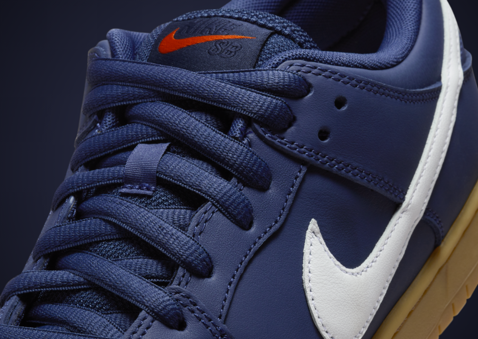 Nike SB Dunk Low Navy Gum Tongue